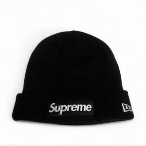 New Era Black Knit Beanie Supreme new era beanie #supreme
